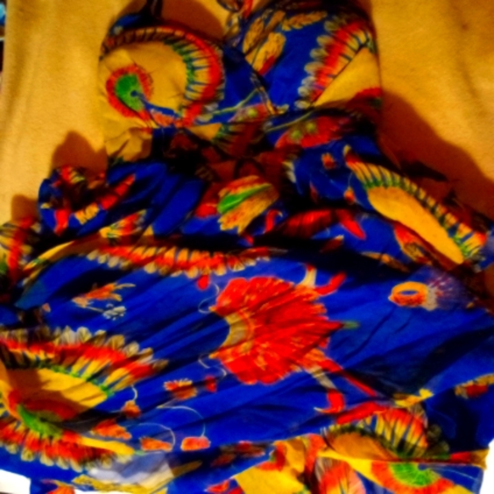 Floral hi low dress